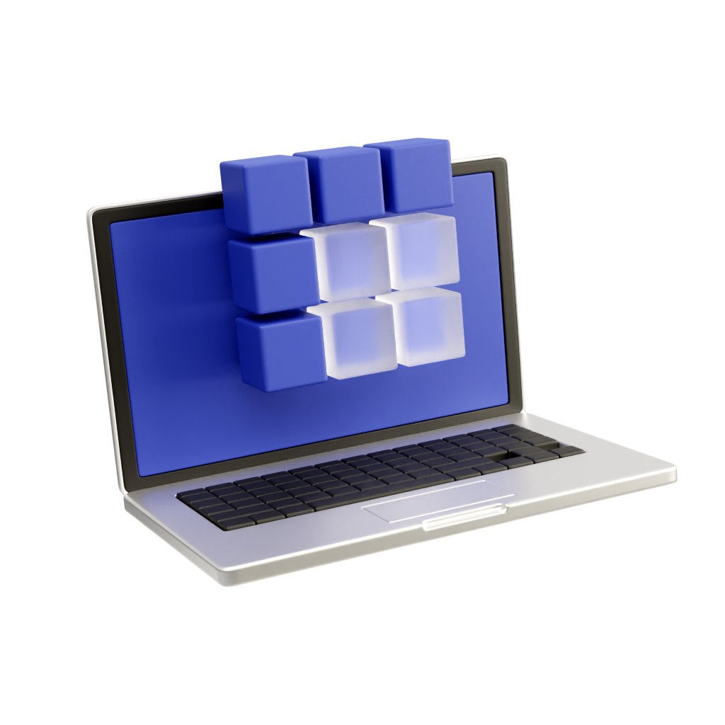 Laptop with 9x9 grids