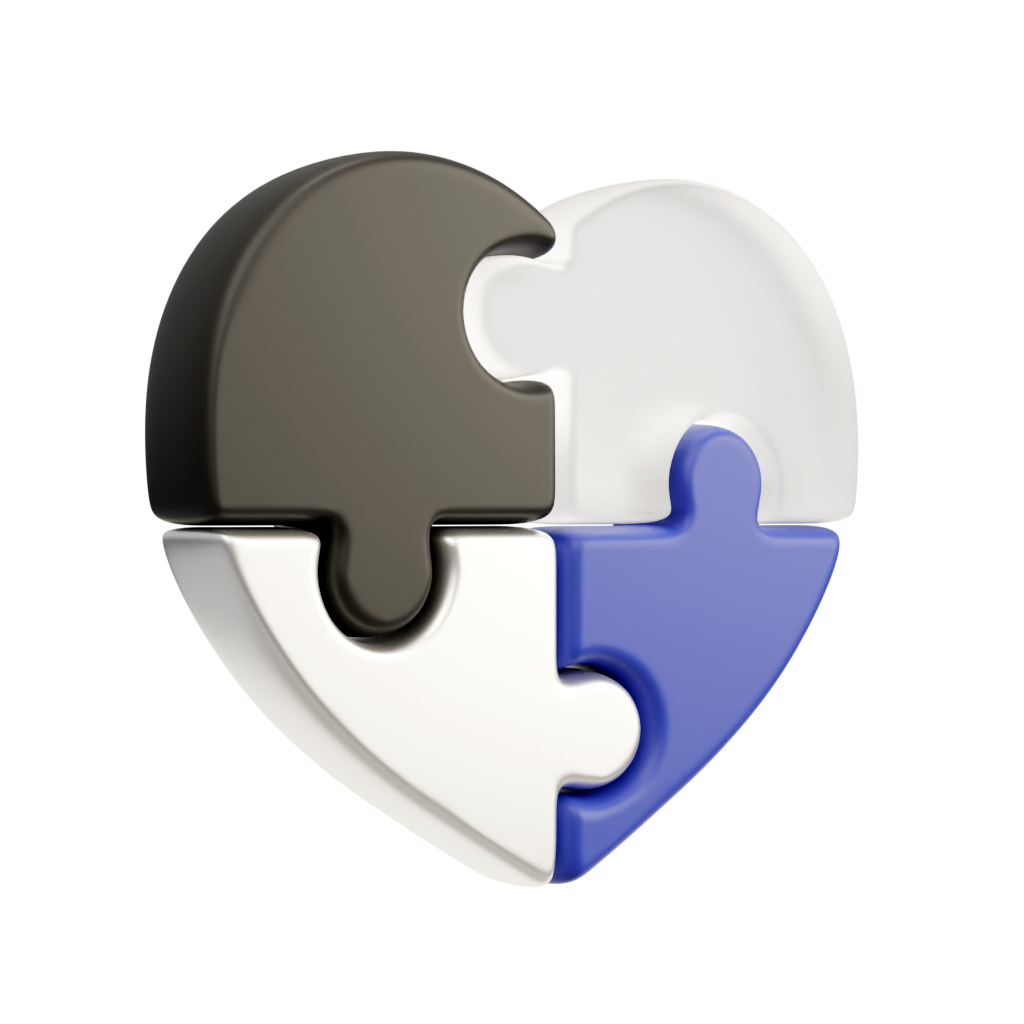 Heart shaped jigsaw puzzle