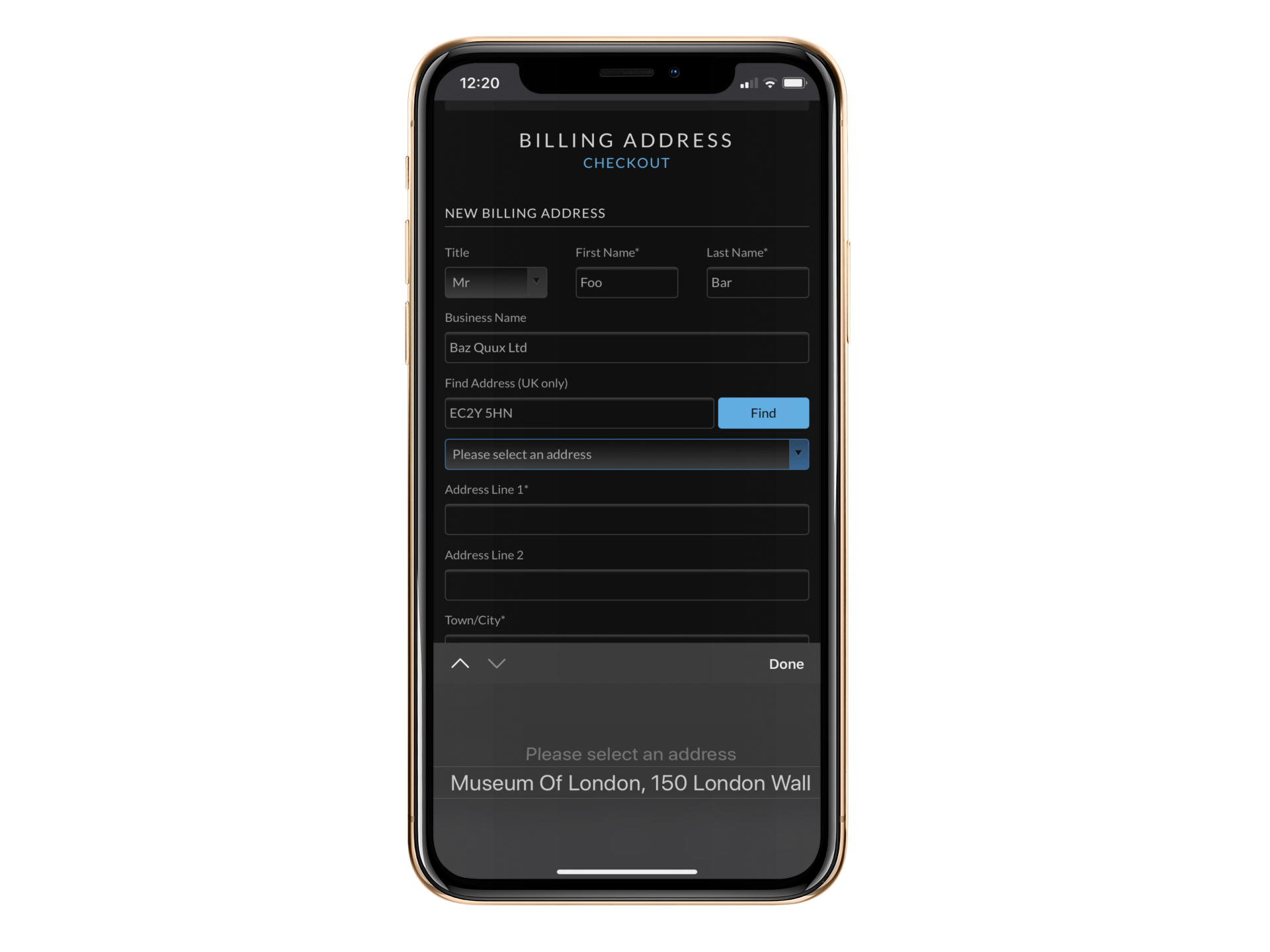 Screwsline Postcode Lookup