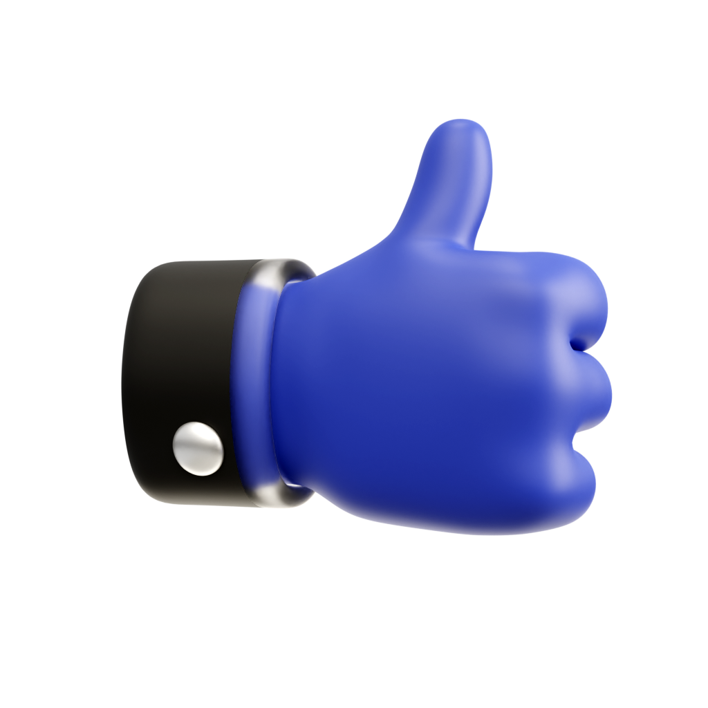 Blue thumbs up