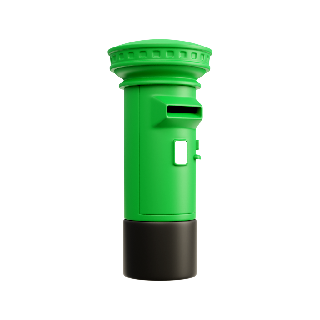 A green mail post